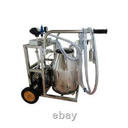 110V 25L Oil-free Vacuum Pump Milking Machine Bucket Milker Cows Goats Farm