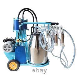 110V Electric Double barrel Cow and Goat Piston Double Barrel Milking Machine