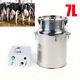 110v Electric Milking Machine 7 Liter Vacuum Impulse Pump Cow Goat Cattle Milker