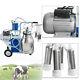 110v Electric Milking Machine Milker For Cows 25l Bucket With Wheel Usa Ship