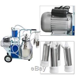 110V Electric Milking Machine Milker For Farm Cow 25L Bucket 10-12Cows/hour 550W