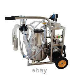 110V Electric Milking Machine for Cows and Goats 25L Oil-free Vacuum Pump Milker