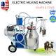 110v Electric Milking Machine For Farm Cows Bucket 25l Stainless Steel Bucket Us