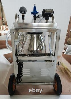 110V Oil-free Vacuum Pump Electric Stainless Steel Bucket Cow Goat Milk Machine