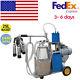 110v+ Us Plug Electric Milking Machine For Farm Cows Bucket Piston Vacuum Pump