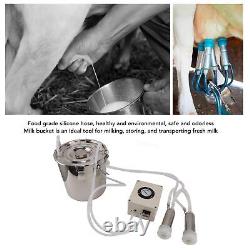 12L Goat Milking Machine Pulsation Vacuum Pump Goat Milker For Cow US Plug