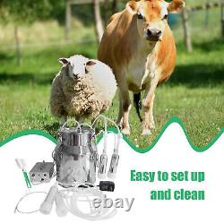 14L Cow Goat Milker Machine Automatic Pulsation Vacuum Milker for Cow and Sheep