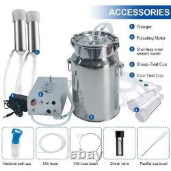 14L Cow Goat Two-in-one Milking Machine Automic Vacuum Pump With Check Valve