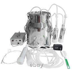 14L Cow Milking Machine, Continuously Adjustable Suction Pulsation Vacuum Milker