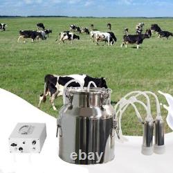 14L Cow Milking Machine, Rechargeable Adjustable Suction Pulsation Vacuum Elec