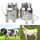 14l Double Head Milking Machine Vacuum Impulse Pump For Cow Goat Milker 110v