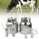 14l Double Head Milking Machine Vacuum Impulse Pump For Cow Milker Eu Plug 220v