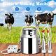 14l Electric Cow Milking Machine Auto-stop Dual Heads Vacuum Pulsating Milker