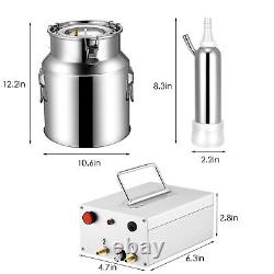 14L Electric Cow Milking Machine Vacuum Pump Pulsating Milker Portable Auto-Stop
