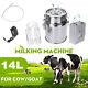 14l Electric Milking Machine Stainless Steel Vacuum Pump Milker For Farm Cows