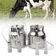 14l Electric Milking Machine Vacuum Impulse Pump Cow Milker Stainless Au Plug