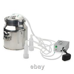 14L Electric Milking Machine Vacuum Impulse Pump Cow Milker Stainless EU Plug