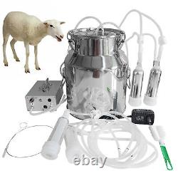 14L Electric Milking Machine Vacuum Impulse Pump CowithGoat Milker Stainless steel