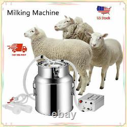 14L Electric Milking Machine Vacuum Impulse Pump Stainless Steel CowithGoat Milker