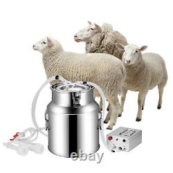 14L Electric Milking Machine Vacuum Impulse Pump Stainless Steel CowithGoat Milker
