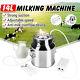 14l Electric Milking Machine Vacuum Pump Stainless Steel Cow Dairy Cattle #