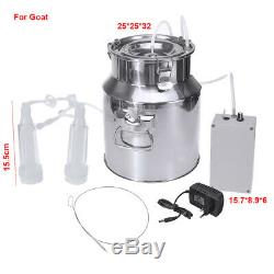 14L Electric Milking Machine Vacuum impulse Pump Stainless Steel CowithGoat