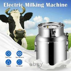 14L Goat Cow Electric Vacuum Pump Milker Milking Machine Pulsation Cow Cattle US