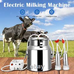 14L Milking Machine Cows Goat Automatic Electric Vacuum Suction Pump Milker