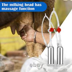 14L Milking Machine Cows Goat Automatic Electric Vacuum Suction Pump Milker