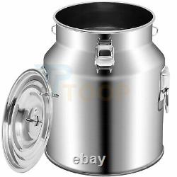 14L Milking Machine Portable Electric Dairy Cow Bucket Tank Stainless Steel