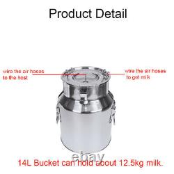 14L Portable Electric Milking Machine Vacuum Pump Milker For Sheep Goat Farm Cow