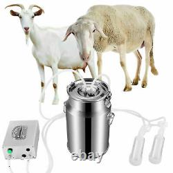 14L Portable Vacuum Pump Electric Milking Machine Fits For Farm Cow Sheep Goat