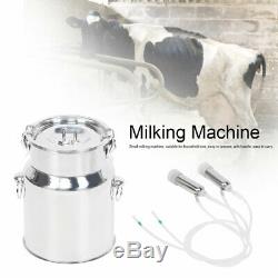 14L Stainless Steel Electric Farm Milking Machine Cow Milker Dual Upgraded Heads
