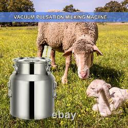 14LAdjustable Vacuum Pulsation Milking Machine Dual Heads Goat Sheep Cow Milker