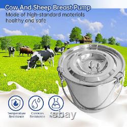 2 in 1 9L Milking Machine, Electric Vacuum Pulsation Milker for Goat & Cow