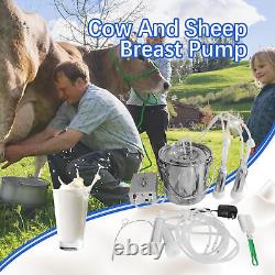 2 in 1 9L Milking Machine, Electric Vacuum Pulsation Milker for Goat & Cow