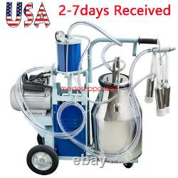 2020 Milker Electric Piston Vacuum Pump Milking Machine For Farm Cows Bucket FDA