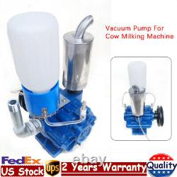 250L/min Portable Vacuum Pump Cow Goat Milking Machine Milker Bucket Tank Barrel