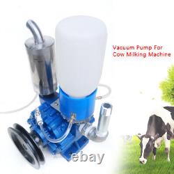250L/min Portable Vacuum Pump Cow Goat Milking Machine Milker Bucket Tank Barrel