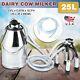 25l Dairy Cow Milker Stainless Steel Milking Machine Seal Bucket Tank Barrel Us