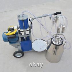 25L Electric Auto Milking Machine Farm Cows with Bucket 2 Handles 10-12 Cows/Hour