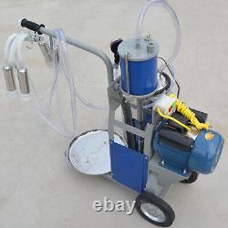 25L Electric Milker Milking Machine 2 Plugs For Goats Cows + Bucket 12 Cows/hour