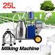 25l Electric Milking Machine For Cows Goats With Bucket 12cows/h Milker Vacuum