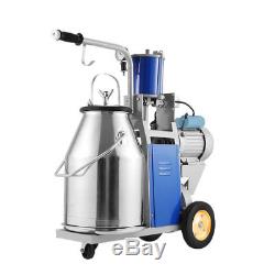 25L Electric Milking Machine For Cows Goats with Bucket 12Cows/h Milker Vacuum