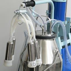 25L Electric Milking Machine For Cows Stainless Steel Bucket Milker Warranty