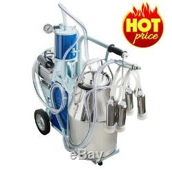 25L Electric Milking Machine For Cows WithBucket Vacuum Pump 550W 110V 1440rmp USA