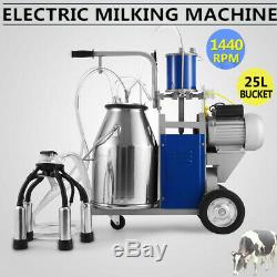 25L Electric Milking Machine For Farm Cows 550W 12 Cows/hour 304Stainless Steel
