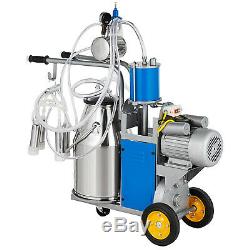 25L Electric Milking Machine For Farm Cows WithBucket 0.04-0.05Mpa Double Handles