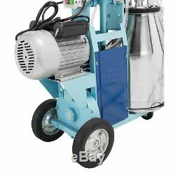 25L Electric Milking Machine For Goat&Cows WithBucket 12Cows/hr Piston 1440RPM bib