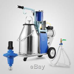 25L Electric Milking Machine For Goats Cows WithBucket 12Cows/hour 550W 2 Plug